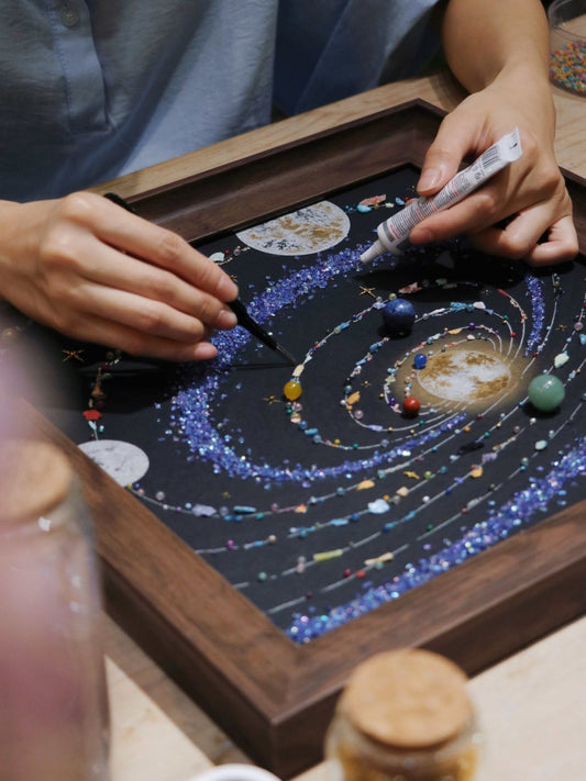 Create your own starry sky painting - Decorative painting of the solar system universe specimen