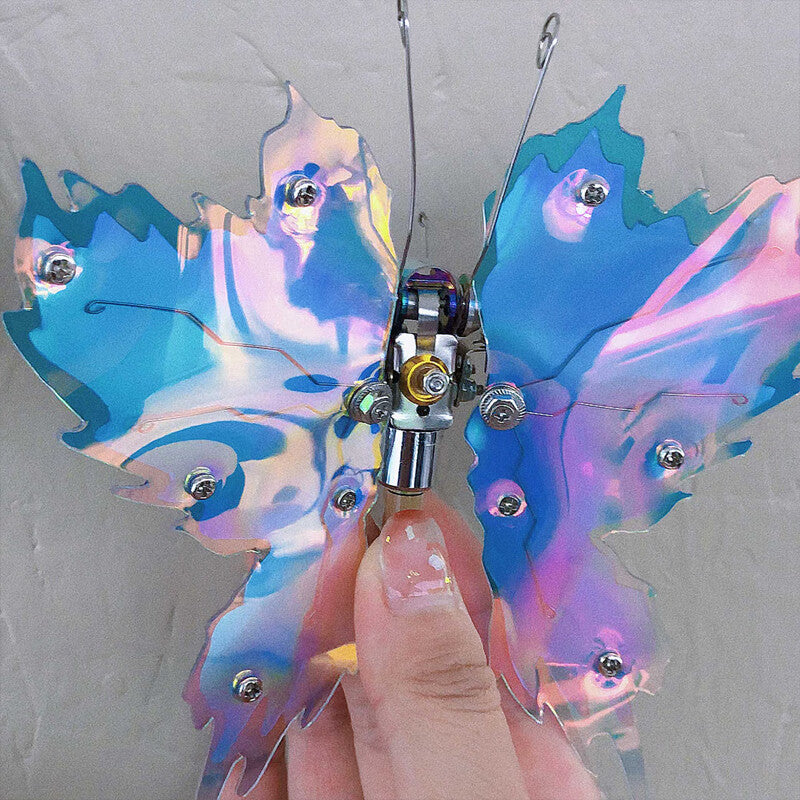 Blue Flame Butterfly Metal Assembly TOY
