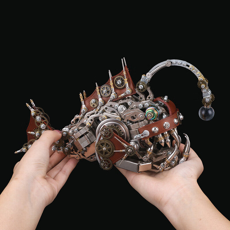 Lantern Fish Steampunk Mechanical Ornaments Metal Assembly TOY